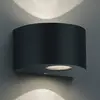 Reality Leuchten Applique D'extérieur Led Rosario Ronde, Noire