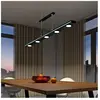 Suspension Noire Plaque Rectangulaire 7 Led Dessus et Dessous Lacal Trio Lighting