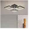 Trio Lighting Plafonnier LED Sorrento 52x52cm, noir mat