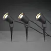 TRIO LEUCHTEN UBANGI 800260342 LOT DE 3 SPOTS D'EXTÉRIEUR EN ALUMINIUM