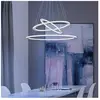 Suspension Led Dimmable 3 Anneaux Durban Nickel Ø80 cm Trio Lighting