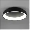 Trio Leuchten Semi Plafonnier LED Moderne 48W Noir Mat 2700-6000K Télécommande