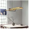 Trio Lighting Suspension LED Salinas, couleur laiton, métal, longueur 110 cm