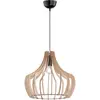 Reality Leuchten Suspension en bois Wood avec design à lamelles
