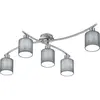 Plafonnier design, Plafonnier Garda tissu et métal Gris en Metal, TRIO