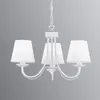 Lustre - Trio - Cortez - 150 x 52 cm - Acier - Textile blanc mat - E14