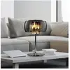 Lampe design, Lampe de table Vapore en verre chromé Chrome en Verre, trio