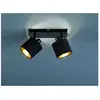 Reality Leuchten Spot de plafond, or noir, spots amovibles, L 28 cm, TOMMY