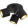 RL LIVE YOUR LIGHT Plafonnier tommy noir mat 3x28w e14
