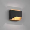Trio - Applique Led murale intérieure bois et métal noir mat Arino