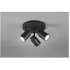 Spot Rond 3 Spots Orientables Métal Noir Angelo Trio Lighting