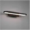 Applique murale led gianni salle de bains moderne noir ip44 trio lighting