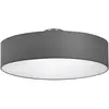 Plafonnier 3 Lumières Abat-jour en Tissu Gris Hôtel Trio Lighting
