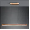 Lustre De Bureau Double Emission Vintage Bois Et Métal Noir Gradateur Deacon Trio Lighting