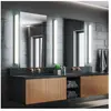Applique salle de bain led rectangulaire 20w fabio cromo ip44 trio lighting