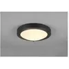 Trio - Plafonnier salle de bain Condus noir verre blanc IP44 Lighting