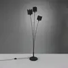 Reality - Lampadaire Tommy 3 Abat-jour Tissu Noir Et Doré Trio Lighting