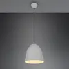 TRIO Reality Leuchten Suspension Tilda, à une lampe, grise, Ø 25 cm