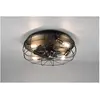 Reality Leuchten Ventilateur Trondheim, télécommande, 4xE27, bois