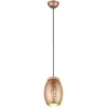 Reality Leuchten Suspension Bidar, Ø 15 cm, brun café, métal