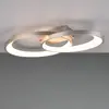 Reality Leuchten Plafonnier LED Malaga avec 2 anneaux, nickel mat
