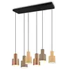 Trio Lighting Suspension Agudo multicolore, à 6 lampes, décalée