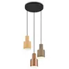 Trio Lighting Suspension Agudo multicolore, à 3 lampes, ronde