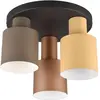Trio Plafonnier Agudo - Beige - Marron - Taupe - Ø 24 cm - 3 lumières - Métal