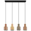Trio Lighting Suspension Agudo multicolore, à 4 lampes, linéaire