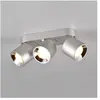 Trio Lighting Spot pour plafond Guayana GU10 à 3 lampes nickel