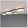 Trio Lighting Plafonnier LED Medera, à 4 lampes, noir