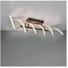 Trio sequence semi-plafonnier led moderne 41w laiton mat 2300-3000-4000k
