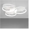 Trio Lighting Plafonnier LED Groovy à 3 lampes blanc 4.000K