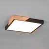 TRIO Reality Leuchten Plafonnier LED Meta, 31,5x31,5 cm, 3 000 K, noir