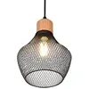 Reality Leuchten Suspension Valeria avec abat-jour en treillis, Ø 18 cm