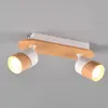Trio Lighting Spot pour plafond Aruni en bois à 2 lampes blanc