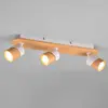 Trio Lighting Spot pour plafond Aruni en bois à 3 lampes blanc