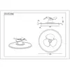 Reality LED Plafonniers Fan Nybro R64133132, Métal Noir Mat, avec LED 30 Watt, Ventilateur 20 Watt