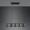 Reality Leuchten Suspension Sheldon avec cinq sphères de verre