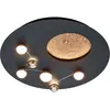 Trio Plafonnier LED Zodiac 644810132, Métal Noir mat, avec LED 42 Watt, Switch Dimmer