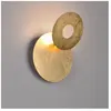 Trio Lighting Applique murale LED Leano, écran rond, doré, indirect
