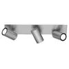 Trio-Leuchten Trio - Marley Spot de plafond moderne à 3 lumières, barre, nickel mat