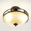 Plafonnier 3xe27 quinta ruggine verre albâtre ø42 cm trio lighting