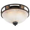 Plafonnier 2xe27 quinta ruggine verre albâtre ø33 cm trio lighting