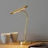 Lampe design, Lampe à poser en métal flexible Curtis Or en Metal, trio