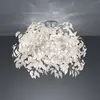 Reality Leuchten Plafonnier Leavy, chrome/blanc, Ø 70 cm, plastique