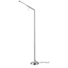 Trio lampadaire Filigran162 cm led acier/verre 3 kg argent mat/blanc