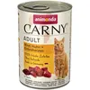 6x400g boeuf, poulet, coeurs de canard Animonda Carny - Pâtée pour chat