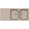 SCHOCK évier avec 2 bacs et égouttoir réversible LITHOS D200 (Avoine - Cristalite®)