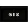 SCHOCK évier avec 2 bacs HORIZONT N200 (Noir pur - Cristadur® Premium)